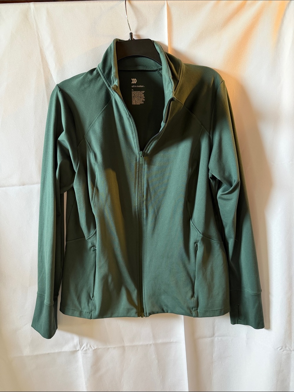 all in motion Olive Green Full-Zip Utility Jacket